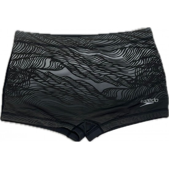 SUNGA BOXER SPEEDO NET - PRETO/CINZA